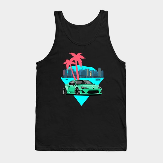 Tropical JDM Tuning & Drift Car GT 86 Fan Tank Top by Automotive Apparel & Accessoires